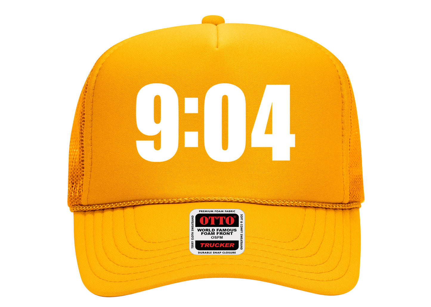 9:04 Hat Maize on White Trucker Hat